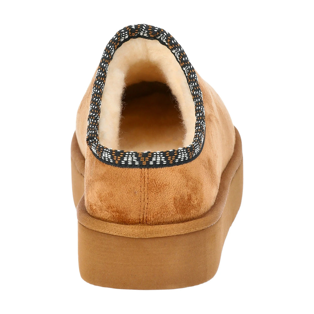 Pawz Women's Hazel Platform Clog Slippers with Faux Fur Lining